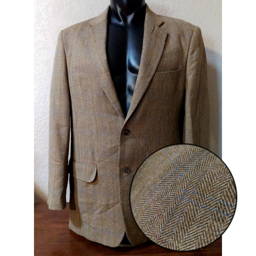 EUC Big & Tall Tweed 100% lambswool sport coat 42L